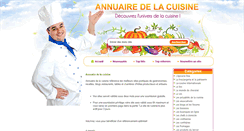 Desktop Screenshot of annuairedelacuisine.fr