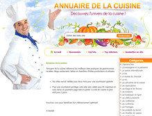 Tablet Screenshot of annuairedelacuisine.fr